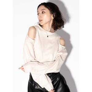 tシャツ Tシャツ レディース ショルダースリットトップス