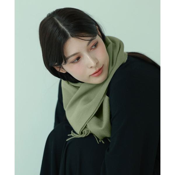 マフラー ストール 「Filomo」カシミヤブレンドマフラーチェック無地 レディース