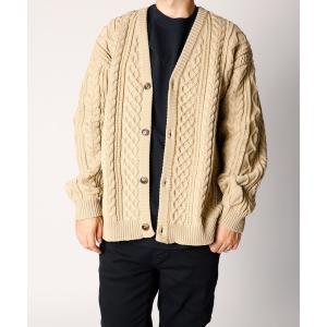 カーディガン 「INASTUDIOS SELECT」アラン編みニット ルーズバルーン カーディガン メンズ レディース