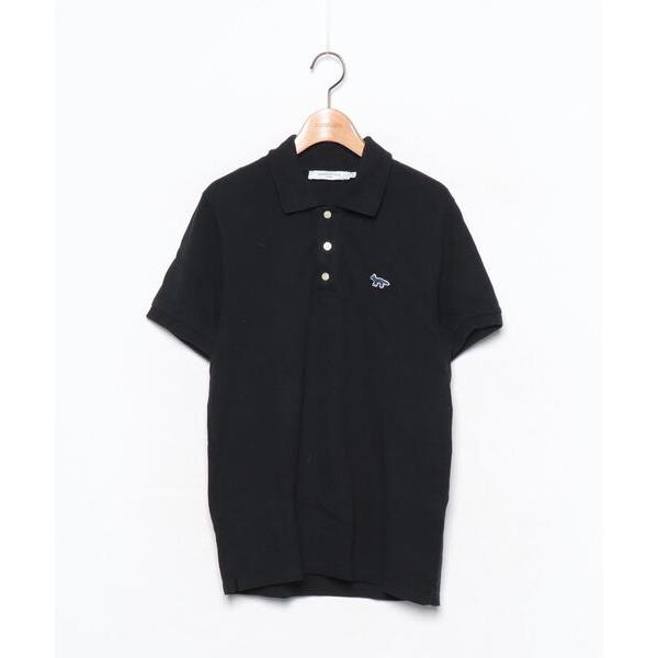 「Maison Kitsune」 半袖ポロシャツ X-SMALL ブラック メンズ