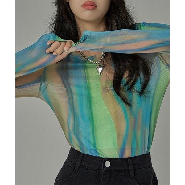 tシャツ グラデーションシアートップス culw574 レディース