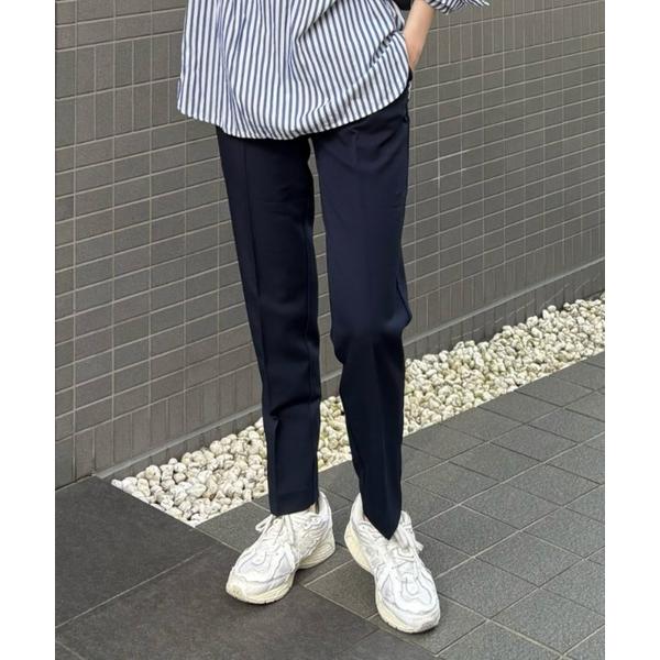 スラックス パンツ 「低身長/高身長サイズ有」ストレッチきれい見えテーパードパンツ（Petitjo/...