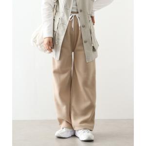レディース 裏起毛ワイドパンツ