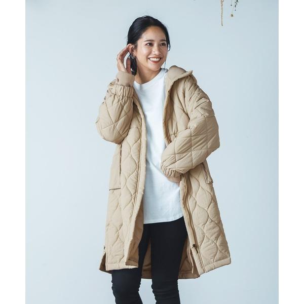 コート アウター 「Filomo」キルティング中綿コートフード付き レディース