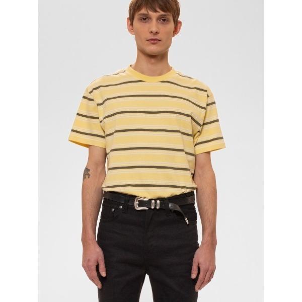 tシャツ Leffe ランダムストライプ T シャツ メンズ