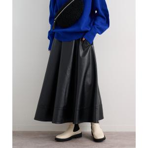 スカート レディース シンセティックレザースカート
