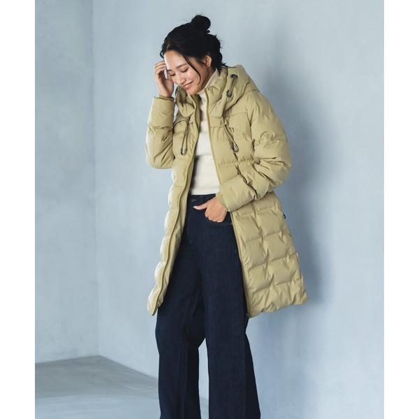 ダウンコート ダウンジャケット 「Filomo」シームレスダウンコートフード付き レディース
