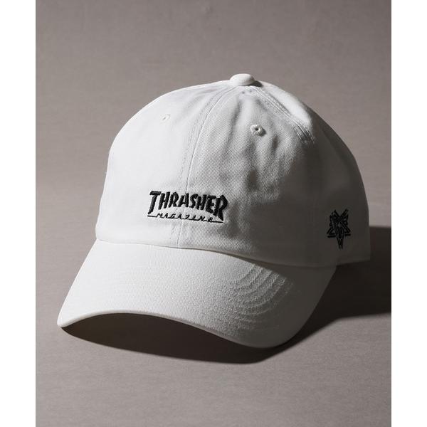 帽子 キャップ メンズ 「THRASHER/スラッシャー」ロゴ刺繍 6パネル ツイル ベースボールキ...