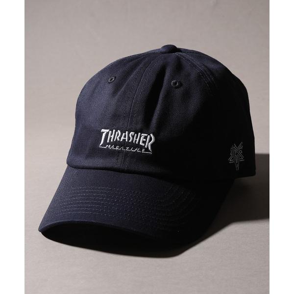 キャップ 帽子 「THRASHER/スラッシャー」ロゴ刺繍 6パネル ツイル ベースボールキャップ ...