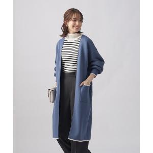 カーディガン レディース 「体型カバー/大人上品/高見え」 配色トリミング ニットコーディガン