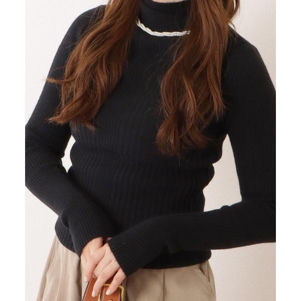 ニット セーター タートルネックメロウフィンガーホールニットプルオーバー レディース