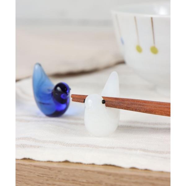 カトラリー 小鳥ガラス箸置き