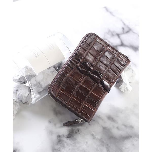 財布 クロコダイルレザーホーンバックミニ財布 メンズ レディース