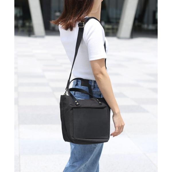 ハンドバッグ 「HALEINE」キャンパス生地ヌメ革2WAYトートバッグ