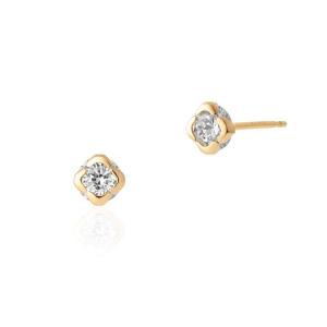 ピアス K10イエローゴールド 一粒 ピアス レディース