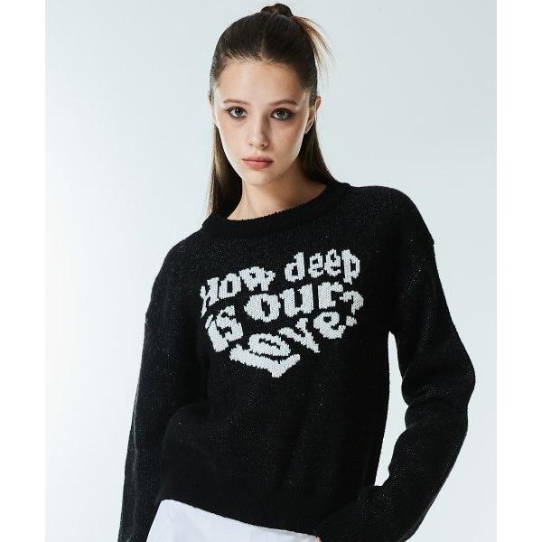 ニット セーター A'GEM/9 × .kom 「LUV IS TRUE/ラブ イズ トゥルー」LU...