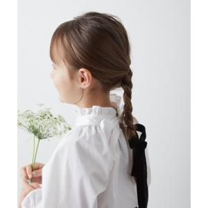 チャーム付きベルベットヘアリボンの商品画像