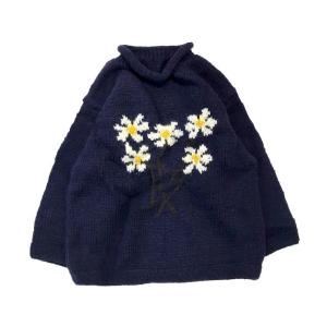 メンズ ニット MacMahon Knitting Mills /マクマホンニッティングミルズ Roll Neck Knit-5 Flower｜zozo