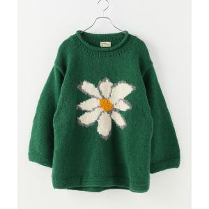 ニット 「MacMahon Knitting Mills / マクマホンニッティングミルズ」 Roll Neck Knit-Flower｜zozo
