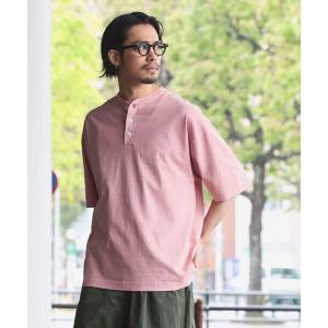 tシャツ Tシャツ メンズ Healthknit × B:MING by BEAMS / 別注 ピグメント ヘンリーネック Tシャツ