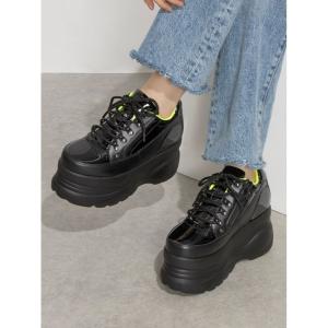 スニーカー Mafmof(マフモフ)9cmソール厚底レースアップスニーカー レディース