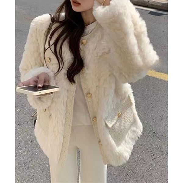 ダウンコート ダウンジャケット YUGA　フェイクファー　コートジャケット レディース