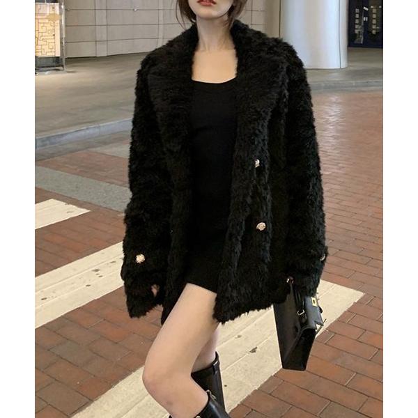 ダウンコート ダウンジャケット YUGA　フェイクファー　ジャケットコート レディース