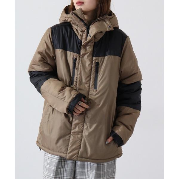 ダウンジャケット ダウン High neck batting switching jacket / ...