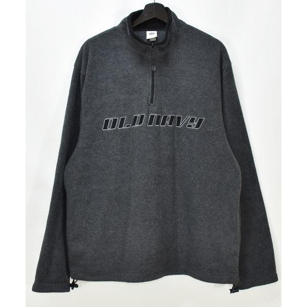 「ヴィンテージ古着」OLD NAVY / オールドネイビー ロゴ刺繍 1/3ジップ フリースジャケッ...