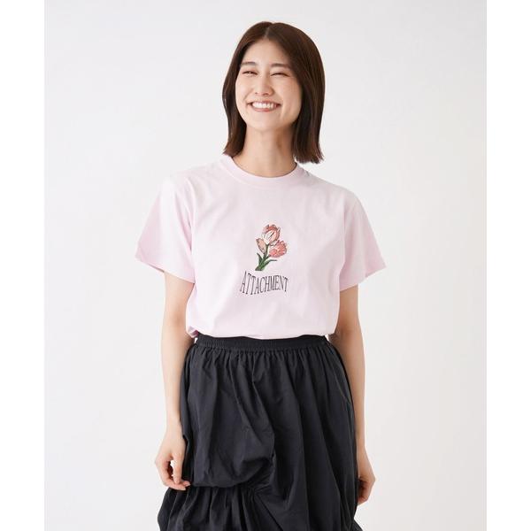 レディース 「en recre」 半袖Tシャツ 2 ピンク
