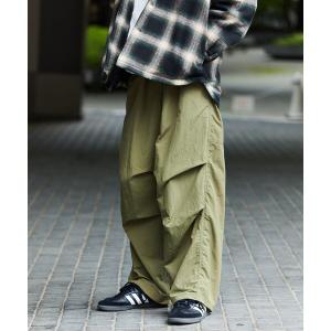 パンツ メンズ FREAK’S STORE/フリークスストア バルーンシルエット ナイロン オーバーパンツ