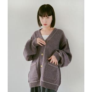 カーディガン nep stitching loose cardigan / ネップステッチルーズカーディガン｜zozo