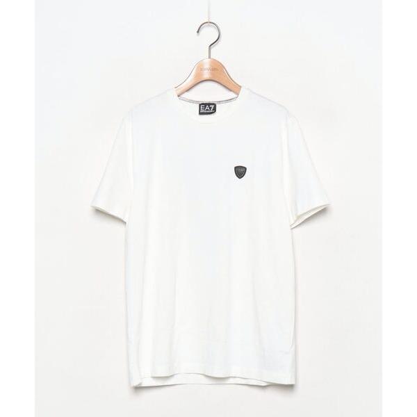 「EMPORIO ARMANI EA7」 半袖Tシャツ LARGE ホワイト メンズ
