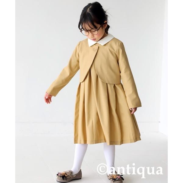 「antiqua」 「KIDS」ノースリーブワンピース 6 ベージュ キッズ