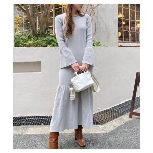 ワンピース 「DESERT ROSE/デザートローズ」ベルスリーブニットワンピース