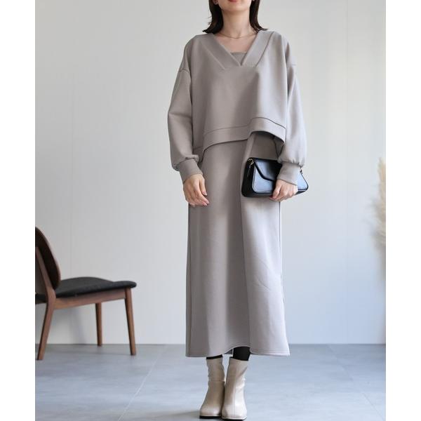 ワンピース 「3WAY」ロングスリーブポンチワンピースセット/フォーマル