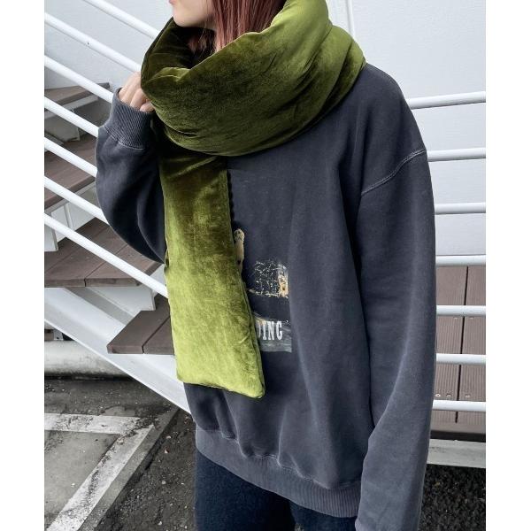 マフラー ストール PADDED VELOUR SCARF レディース