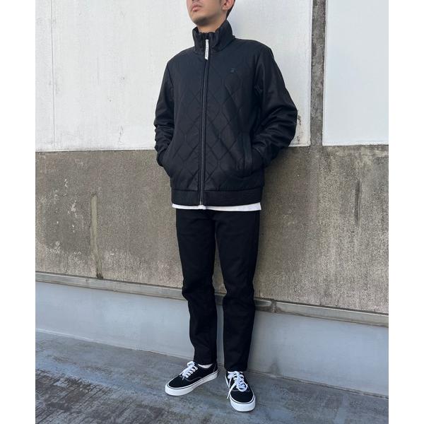 ブルゾン アウター MEEFIC-R QLTY BOMBER/PUレザーキルティングハイネックブルゾ...