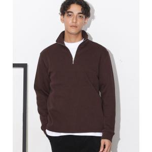 セーター ニット 変形ミラノリブハーフZIPプルオーバー メンズ