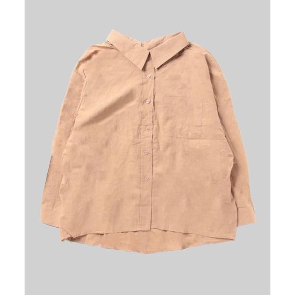 ブラウス シャツ 2-9E56 オーバーサイズ 長袖シャツ ビッグシルエット コットン レディース