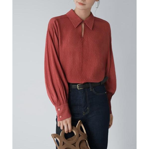 ブラウス シャツ ドビーシャツ襟ブラウス レディース