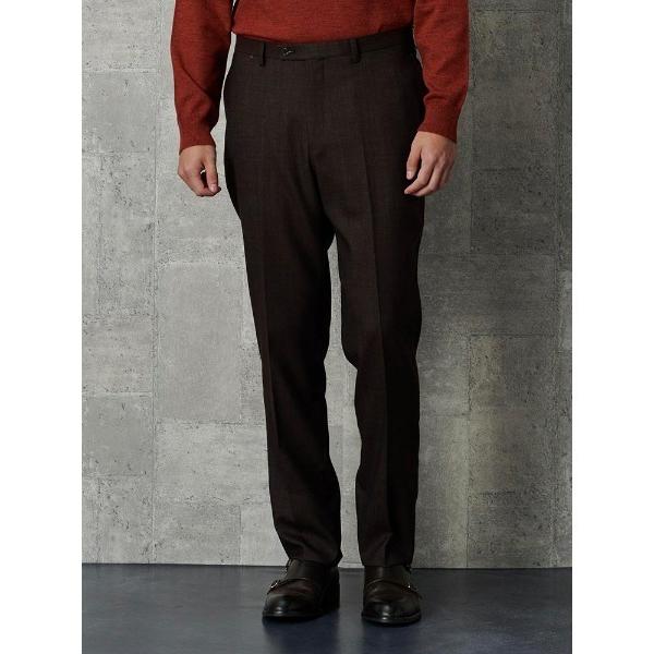 スラックス EDWIN　ウール混デニムライク　テーパードパンツ　ブラック/ブルー/ブラウン/ダークブ...