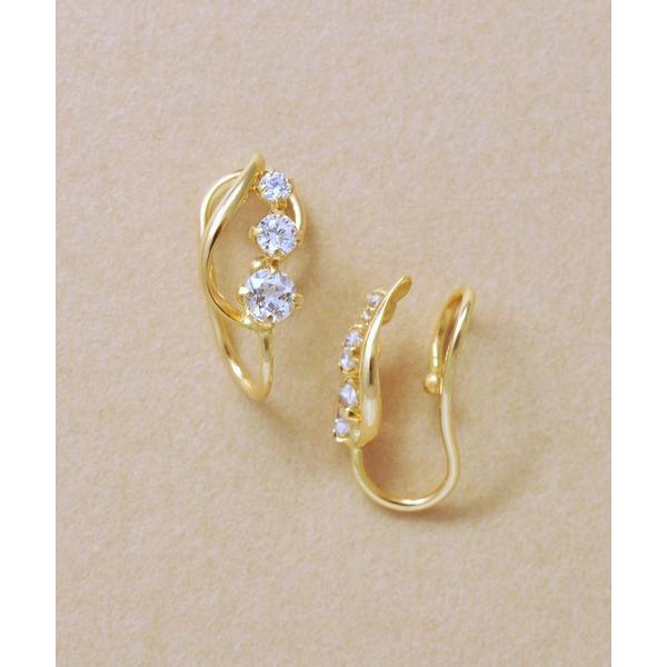 イヤリング 「 フワットイヤリングス」K10　ドロップ　イヤリング　(YG) レディース