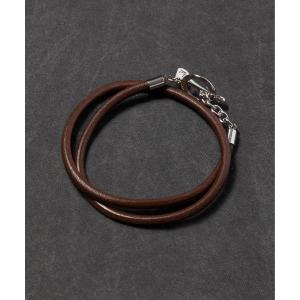 ブレスレット メンズ W LEATHER CODE MANTEL BRACELET｜zozo