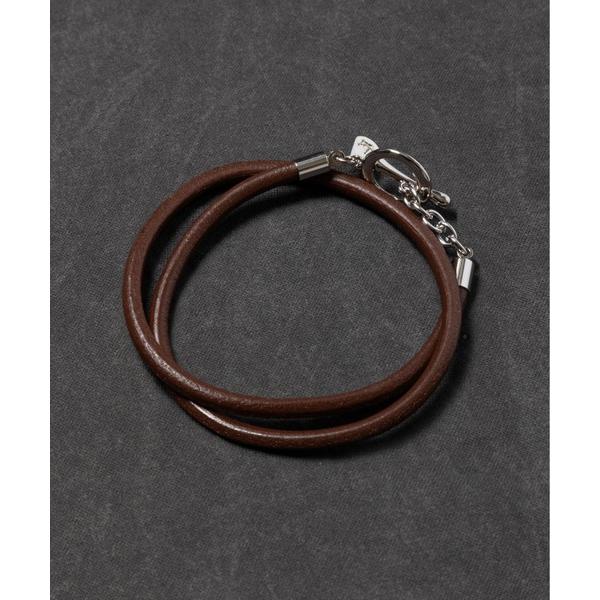 ブレスレット メンズ W LEATHER CODE MANTEL BRACELET