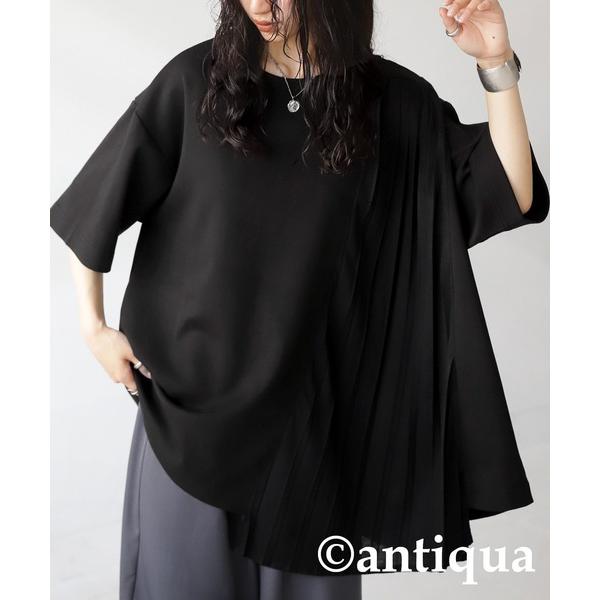 レディース 「antiqua」 「patterntorso」7分袖カットソー FREE ブラック