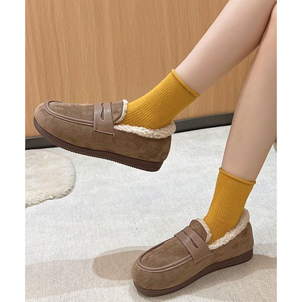 ローファー 裏起毛ボアローファー レディース