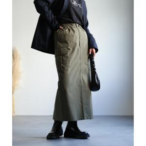 スカート バックスリットロングカーゴスカート
