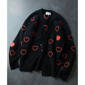 メンズ カーディガン ChahChah/チャーチャー 別注 MOHAIR HAPPY HEARTFULL CARDIGAN/モヘヤ ハッピー ハートフ｜zozo