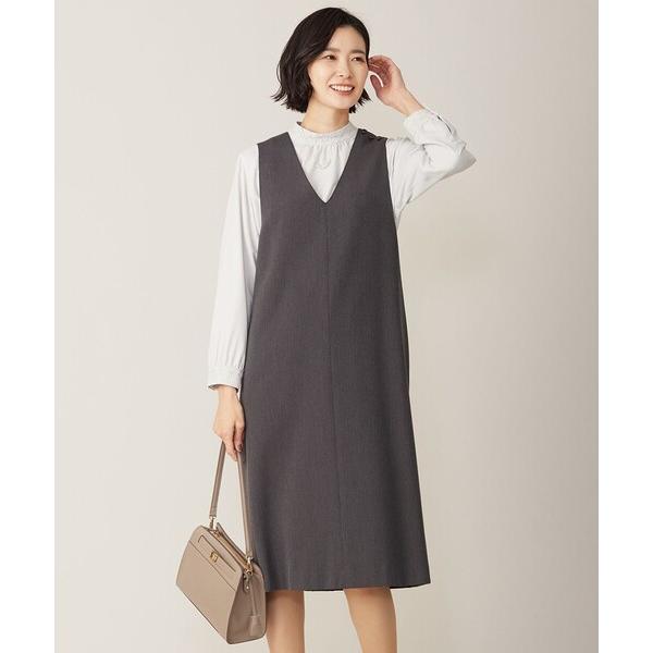 スカート 「洗える」2way thermoサキソニー ジャンパースカート